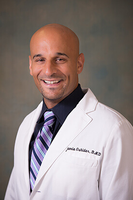 Doctor Jamie Oshidar smiling